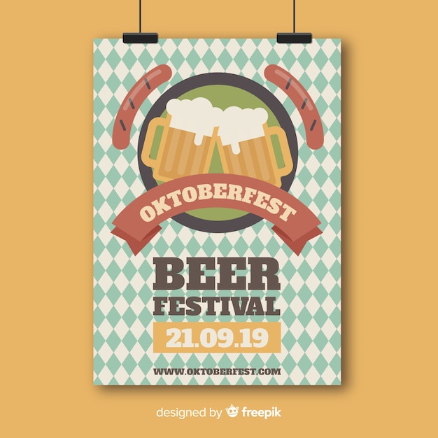 Plantilla de volante plano oktoberfest