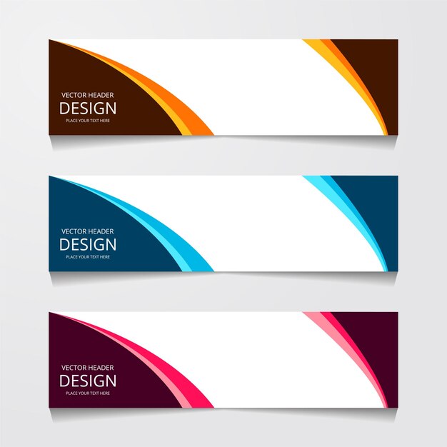 Plantilla web de banner de diseño geométrico abstracto Ilustración vectorial