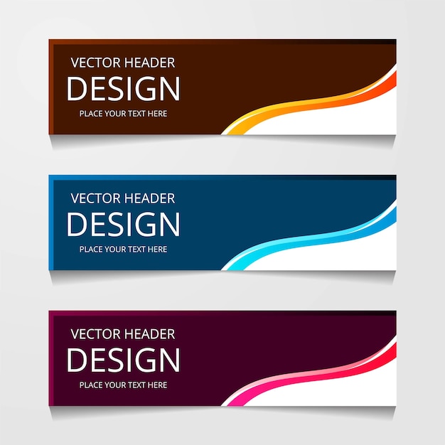 Plantilla web de banner de diseño geométrico abstracto Ilustración vectorial