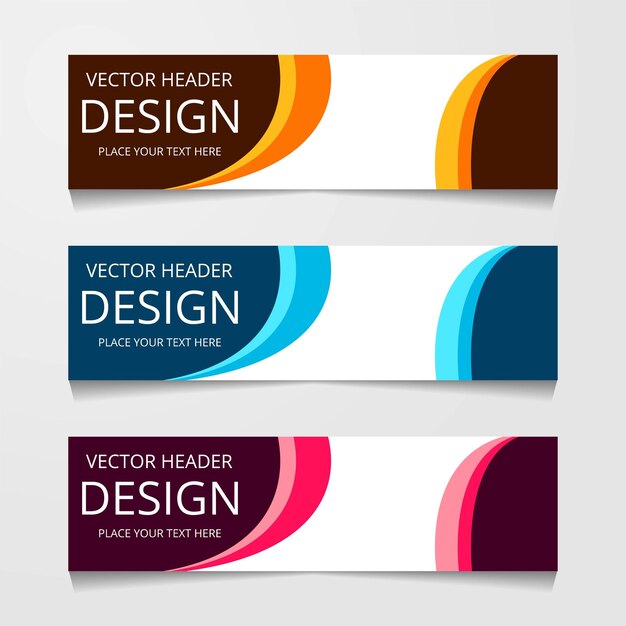 Plantilla web de banner de diseño geométrico abstracto Ilustración vectorial