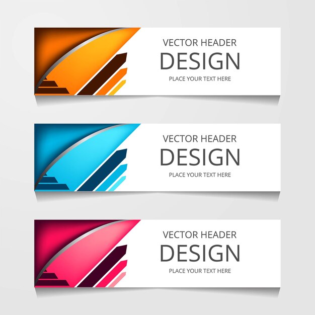 Plantilla web de banner de diseño geométrico abstracto Ilustración vectorial