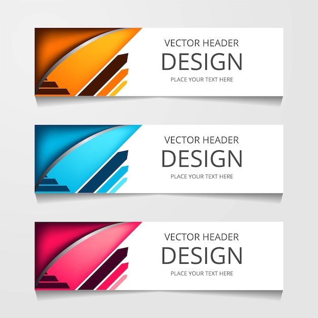 Plantilla web de banner de diseño geométrico abstracto Ilustración vectorial