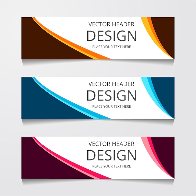 Plantilla web de banner de diseño geométrico abstracto Ilustración vectorial
