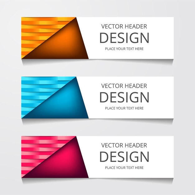 Plantilla web de banner de diseño geométrico abstracto Ilustración vectorial