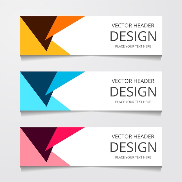 Plantilla web de banner de diseño geométrico abstracto Ilustración vectorial