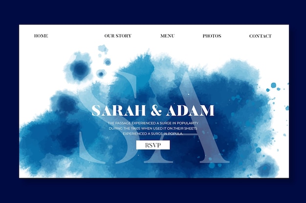 Plantilla web de boda mínima