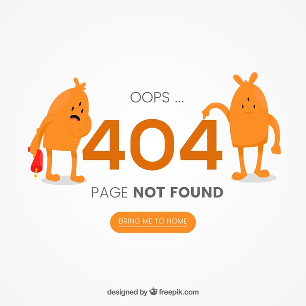 Plantilla de web de error 404 con monstruo divertido