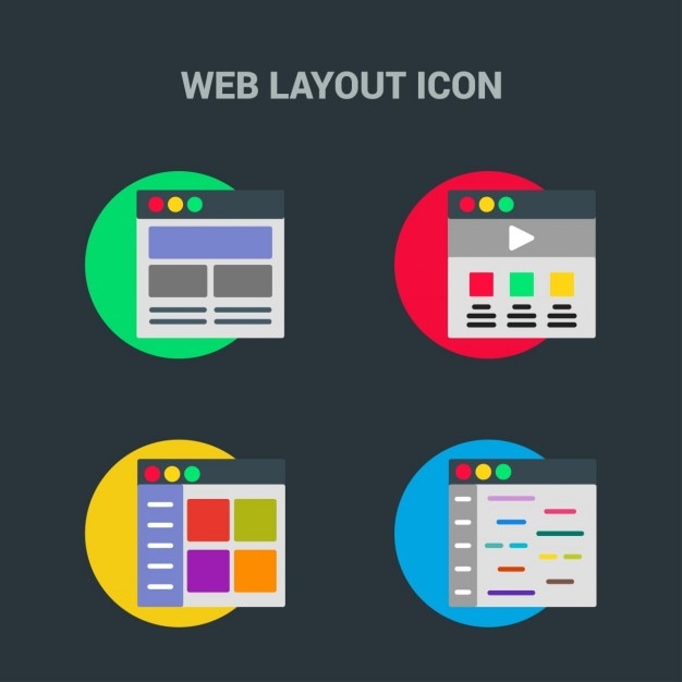 Vector gratuito plantilla web, iconos