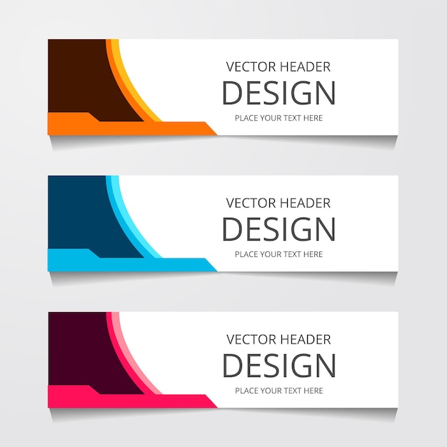 Vector gratuito plantilla web moderna de diseño de banner abstracto vectorial