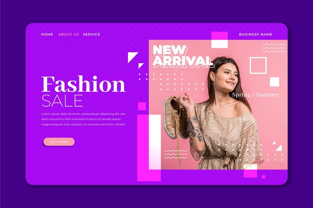 Plantilla web de venta de moda