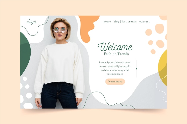 Vector gratuito plantilla web de venta de moda
