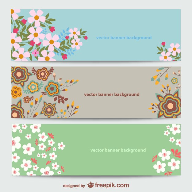Plantillas de banners florales