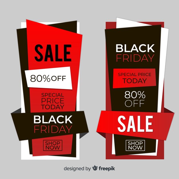 Plantillas de banners de rebajas de black friday