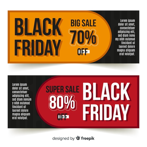 Plantillas de banners de rebajas de black friday