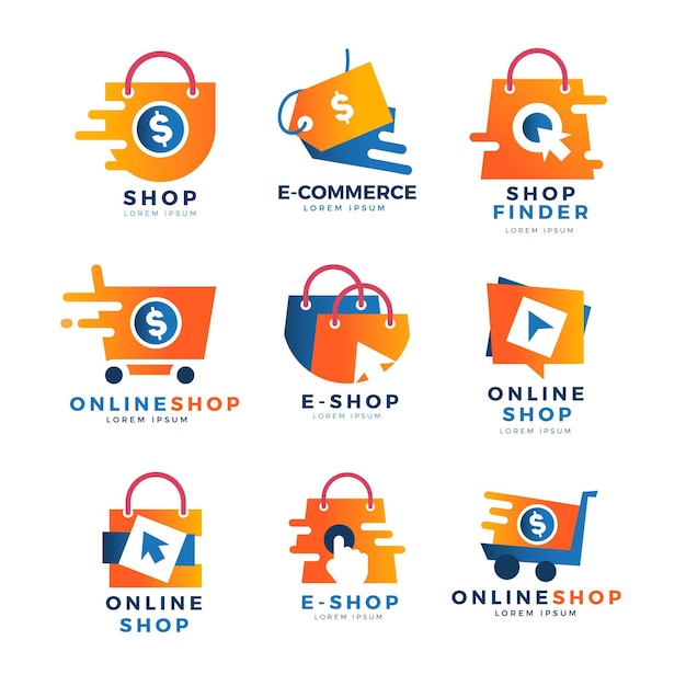 Plantillas creativas de logotipos de tiendas online