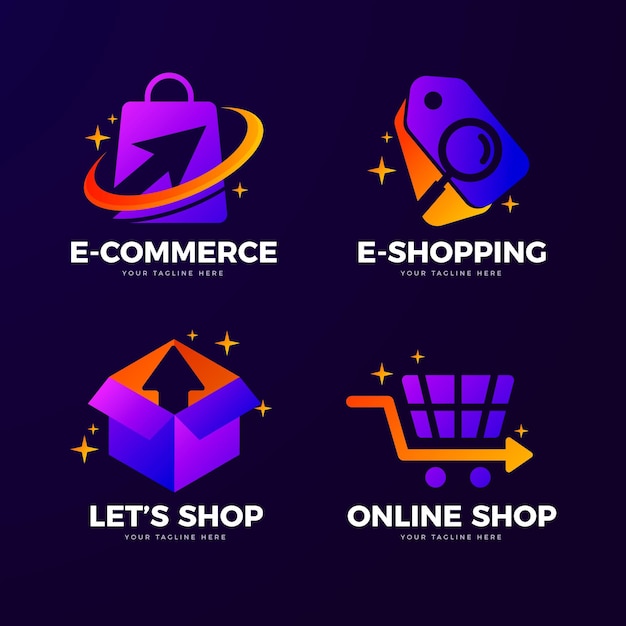 Plantillas creativas de logotipos de tiendas online