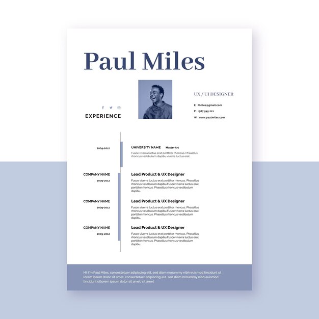 Plantillas de CV de estilo minimalista
