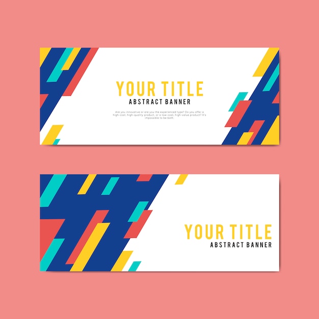 Plantillas de diseño de banner colorido y abstracto