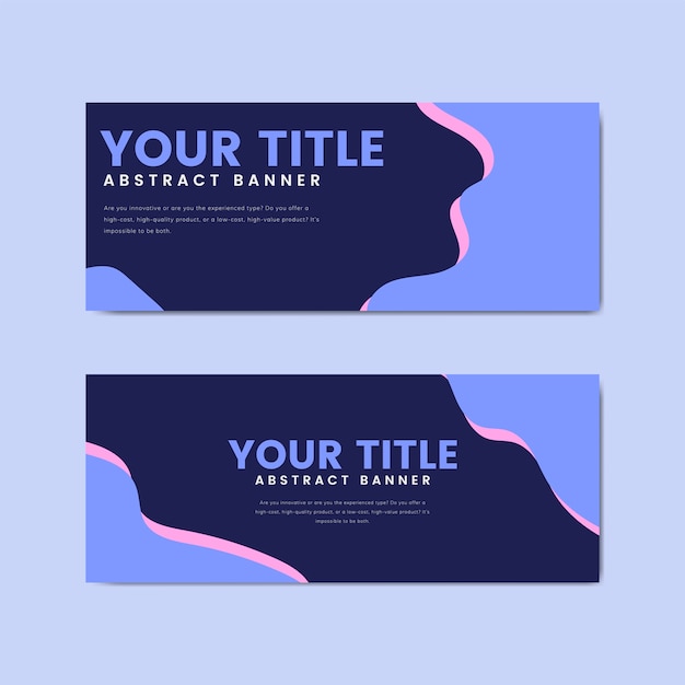 Plantillas de diseño de banner colorido y abstracto