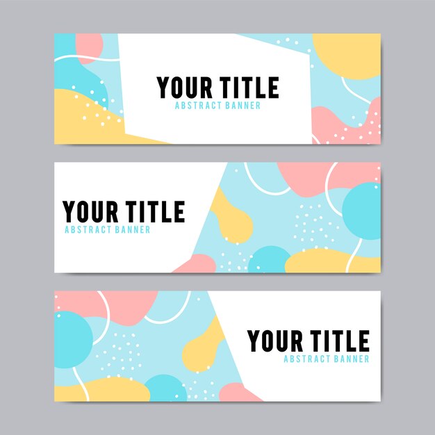 Plantillas de diseño de banner colorido y abstracto