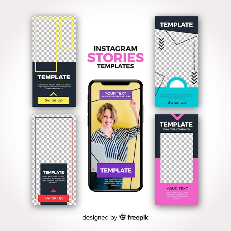 Vector gratuito plantillas de historias de instagram