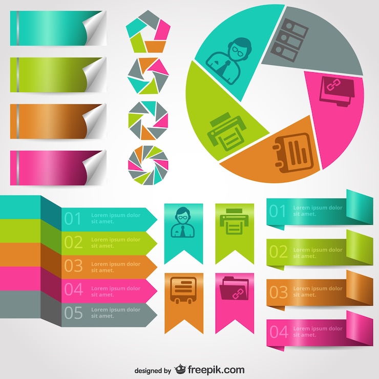 Vector gratuito plantillas de infografía empresarial
