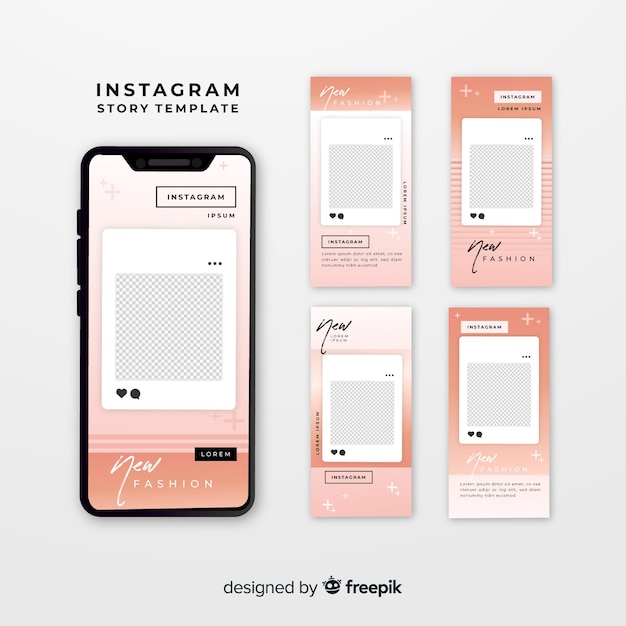 Plantillas de instagram stories con marco vacío