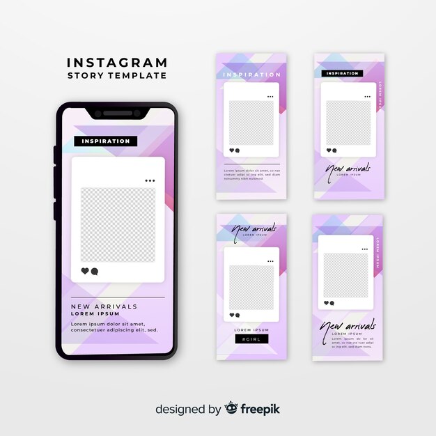 Plantillas de instagram stories con marco vacío