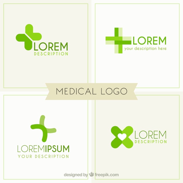 Plantillas de logo médico verde