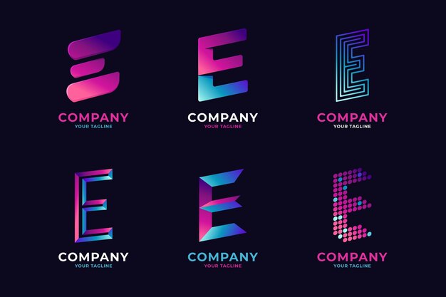Plantillas de logotipo degradado e