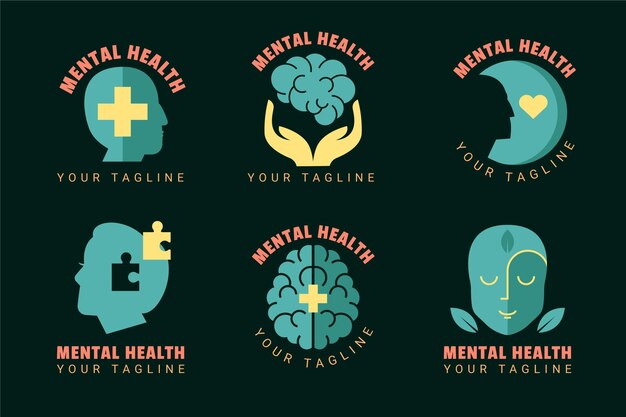 Plantillas de logotipos de salud mental