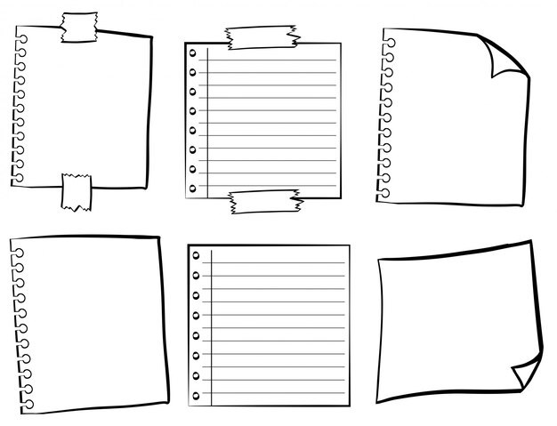 Plantillas de papel en diferentes diseños