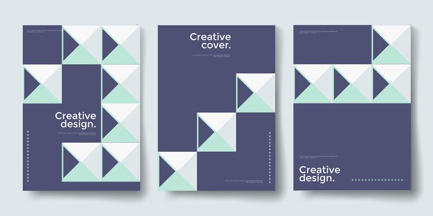 Plantillas de portada minimalistas Composición de formas degradadas modernas Patrón de fondo geométrico creativo