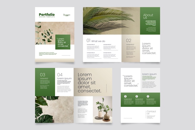 Plantillas de portafolios creativos con degradado