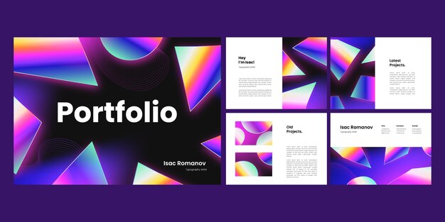 Plantillas de portafolios degradados