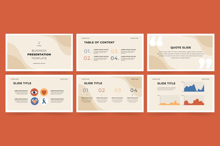 Vector gratuito plantillas de presentación de diseño plano dibujadas a mano