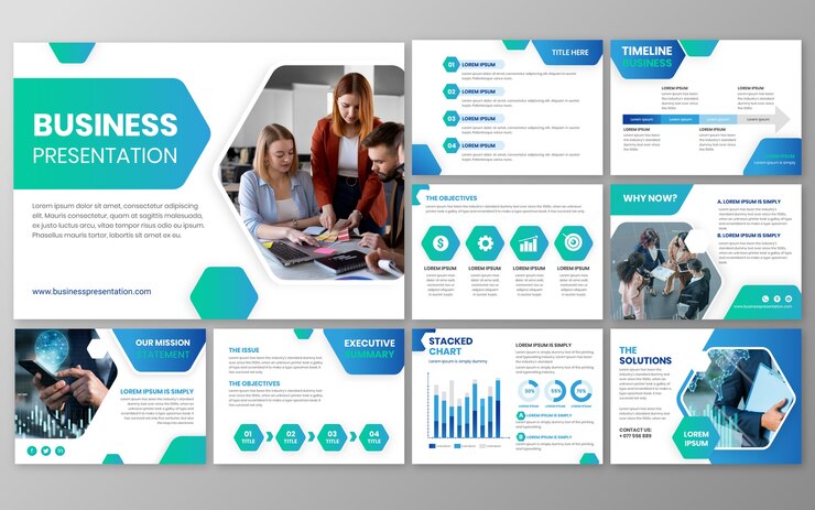 Vector gratuito plantillas de presentación de negocios degradados