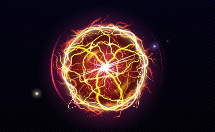 Vector gratuito plasma de huelga de círculo de relámpago de bola eléctrica