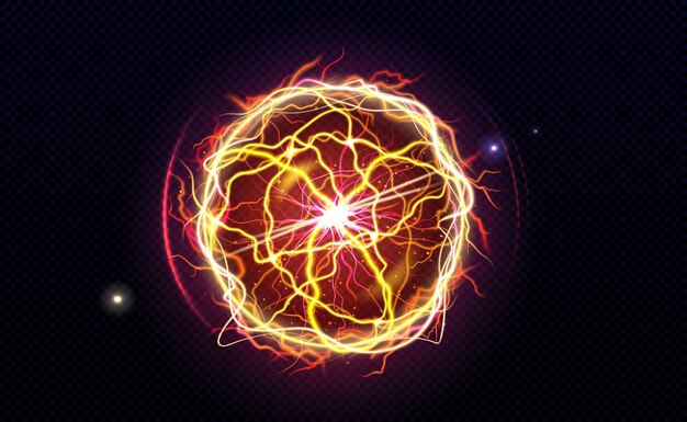 Plasma de huelga de círculo de relámpago de bola eléctrica