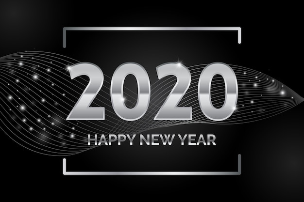 Plata feliz año nuevo 2020