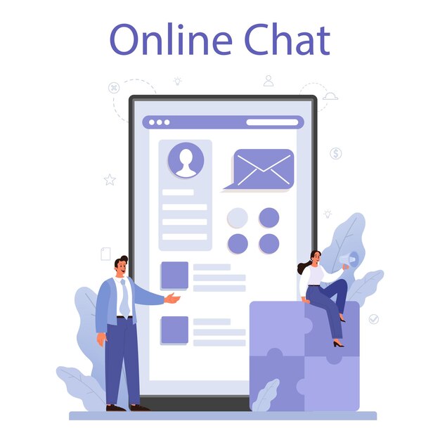 Plataforma o servicio en línea sindical Idea de cuidado de los empleados Regulación y protección de los empleados Intersets Chat en línea Ilustración de vector plano aislado