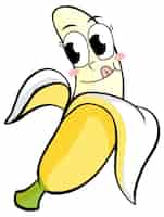Vector gratuito plátano con cara feliz