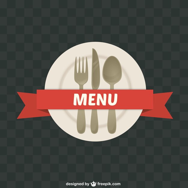 Plato con cubiertos