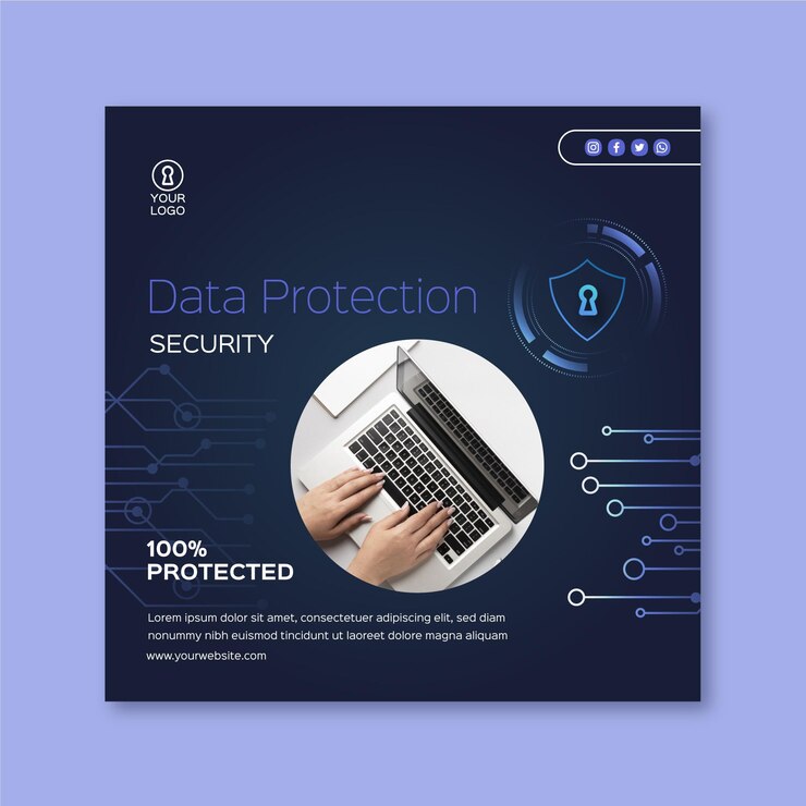 Vector gratuito plaza de volante de seguridad cibernética