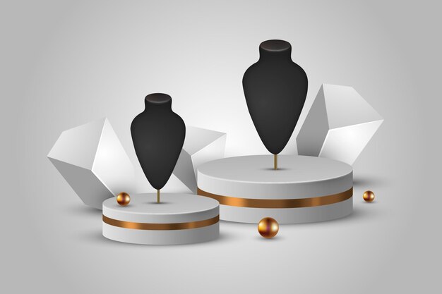 Podio de exhibición de joyas 3D realistas