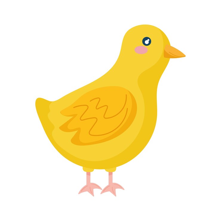 Vector gratuito pollo lindo alegre de pie