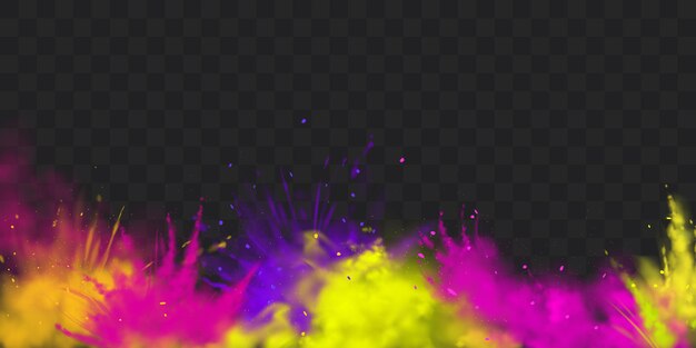 Polvo Holi pinta marco, borde solated
