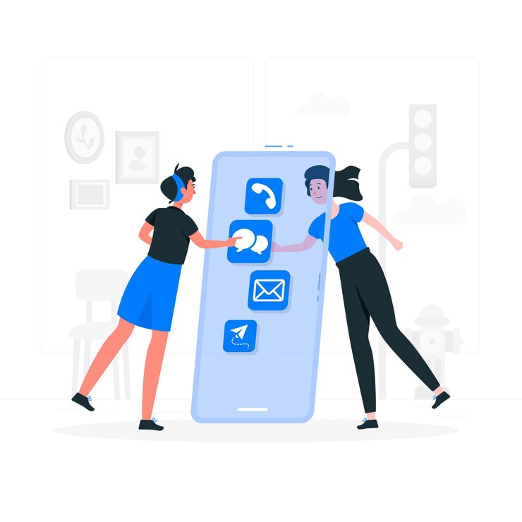 Vector gratuito póngase en contacto con la ilustración del concepto