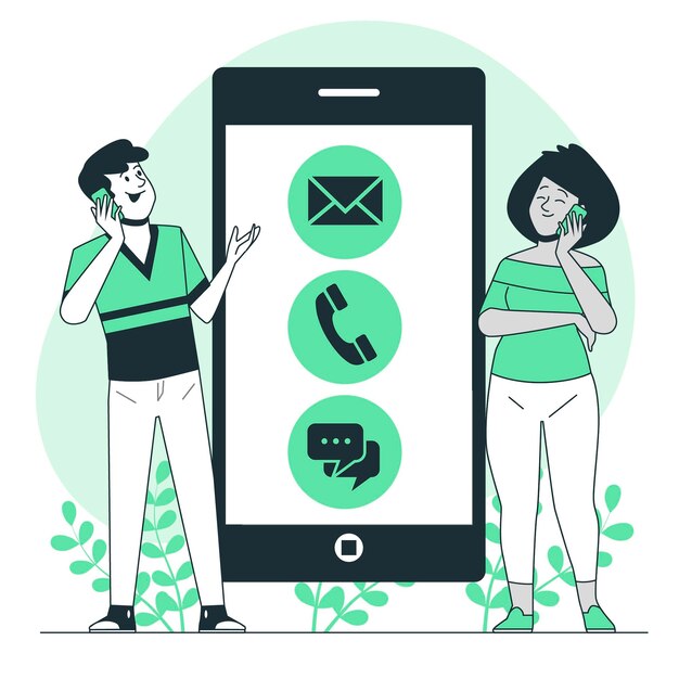 Póngase en contacto con la ilustración del concepto