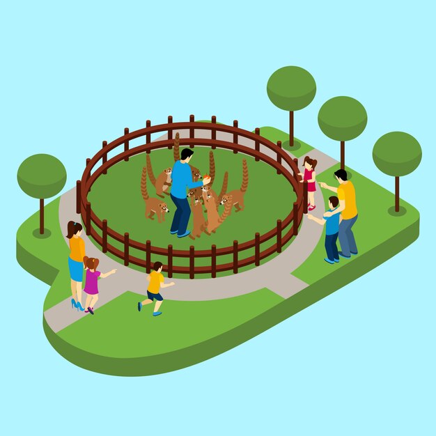 Póngase en contacto con Zoo Illustration